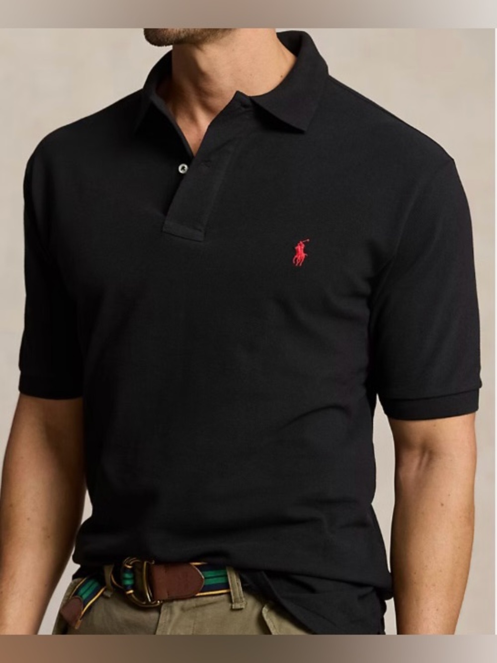 Polo Ralph Lauren Polo Top Men's Black Shirt XLT